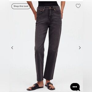 Madewell The '90s Straight Crop Jean, size 26, NWOT